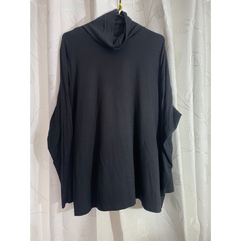 Lands' End Classic Black Long Sleeve Turtleneck
